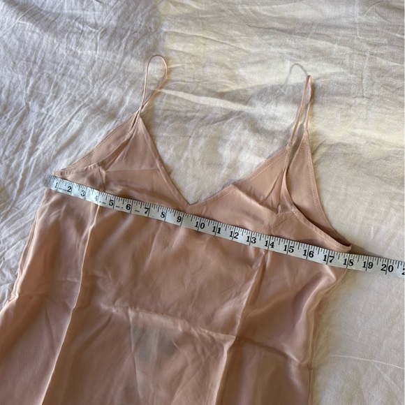 Canal + Bowery Blush Silk Slip Maxi Dress Size Medium NEW NWT - Picture 7 of 8